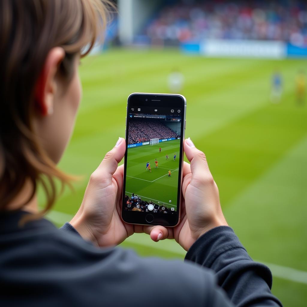 Watching Football on Mobile