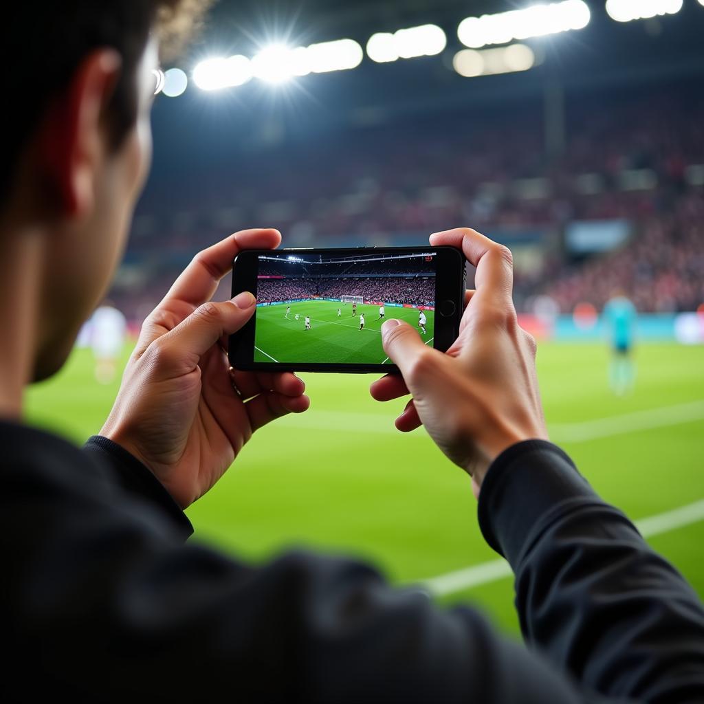 Watching Football on a Mobile Device