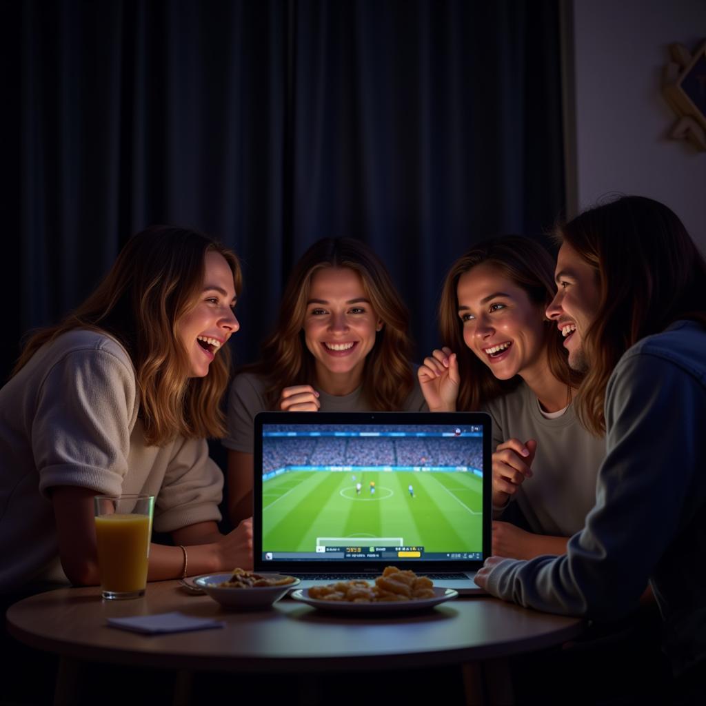 Watching Football Online with Friends