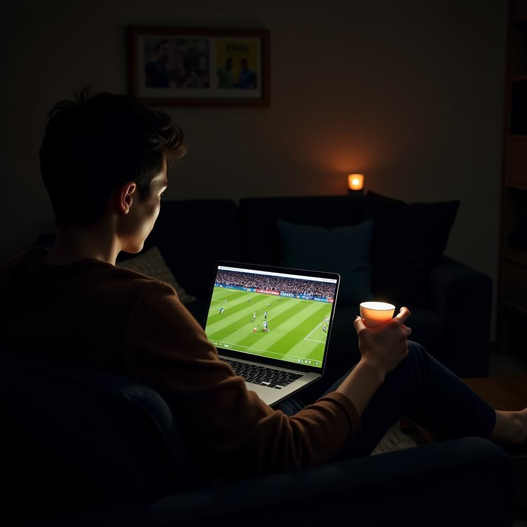 Watching Free Live Internet Football on Laptop