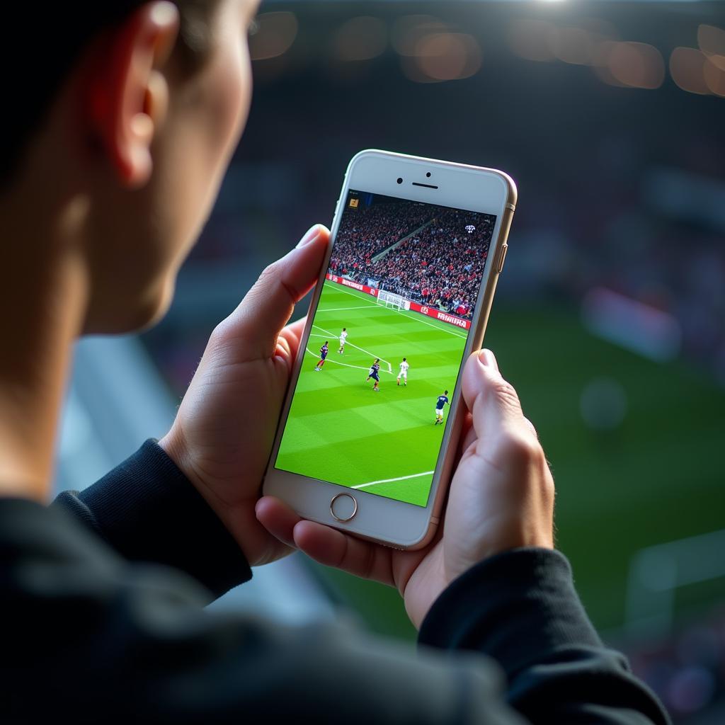 Watching Live Football on a Mobile Phone