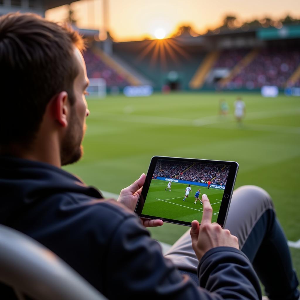 Watching Live Football on a Tablet