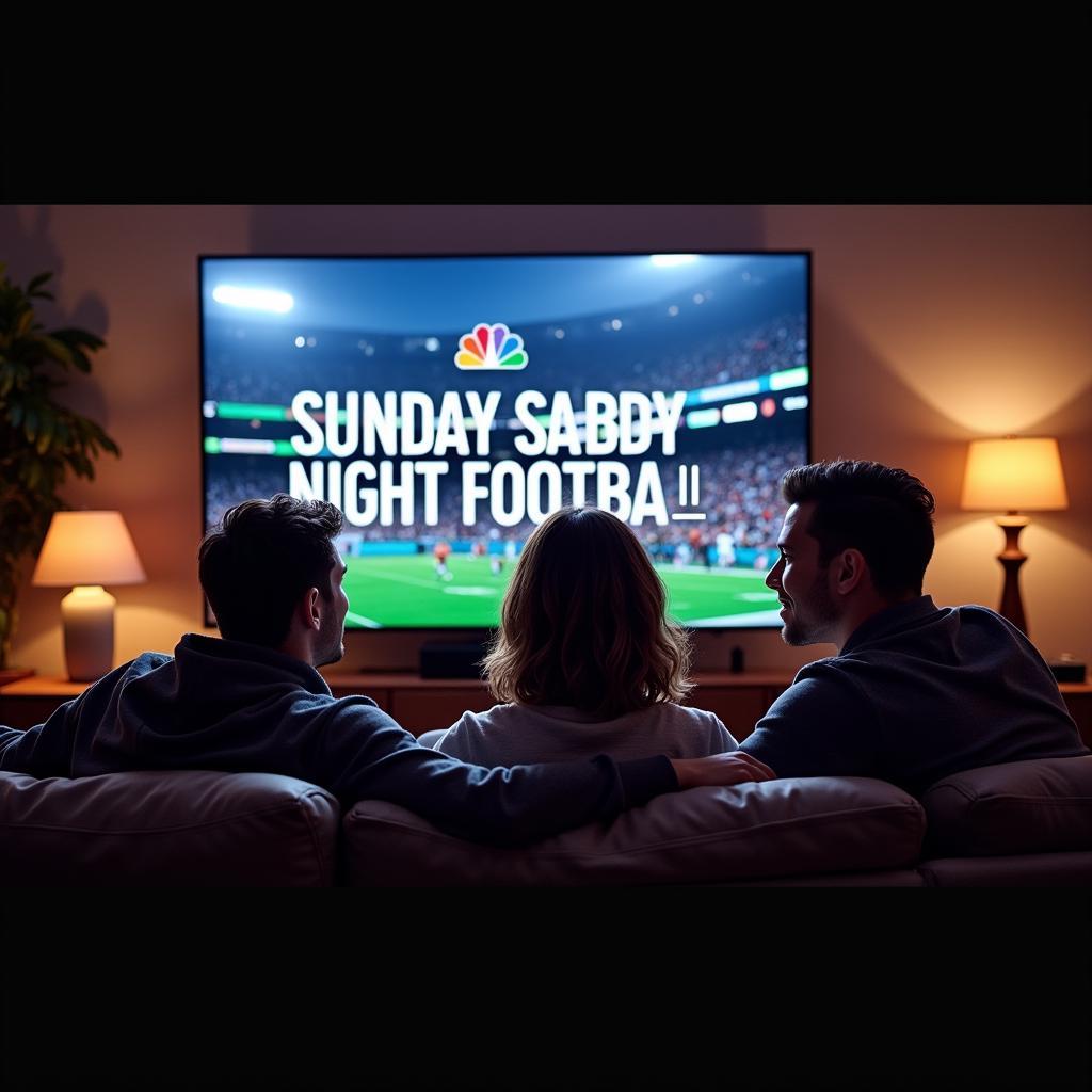 Watching NBC Sunday Night Football with Friends