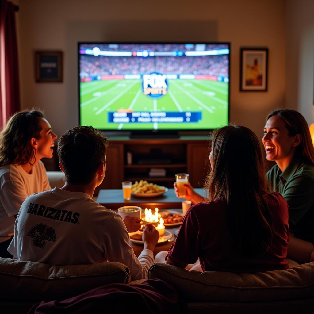 Friends Watching NCAA Football