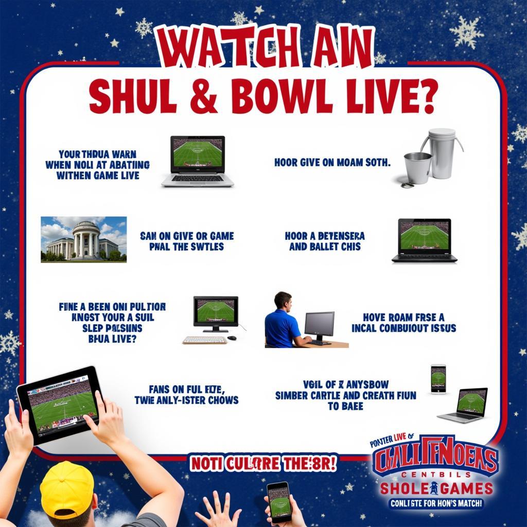 Fans watching the Shula Bowl on different devices