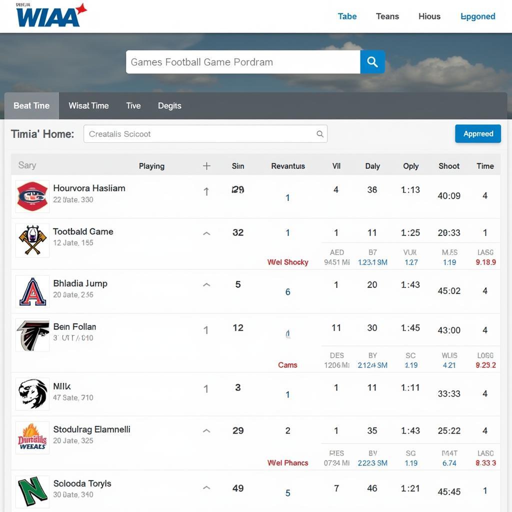 WIAA Live Football Scores Website