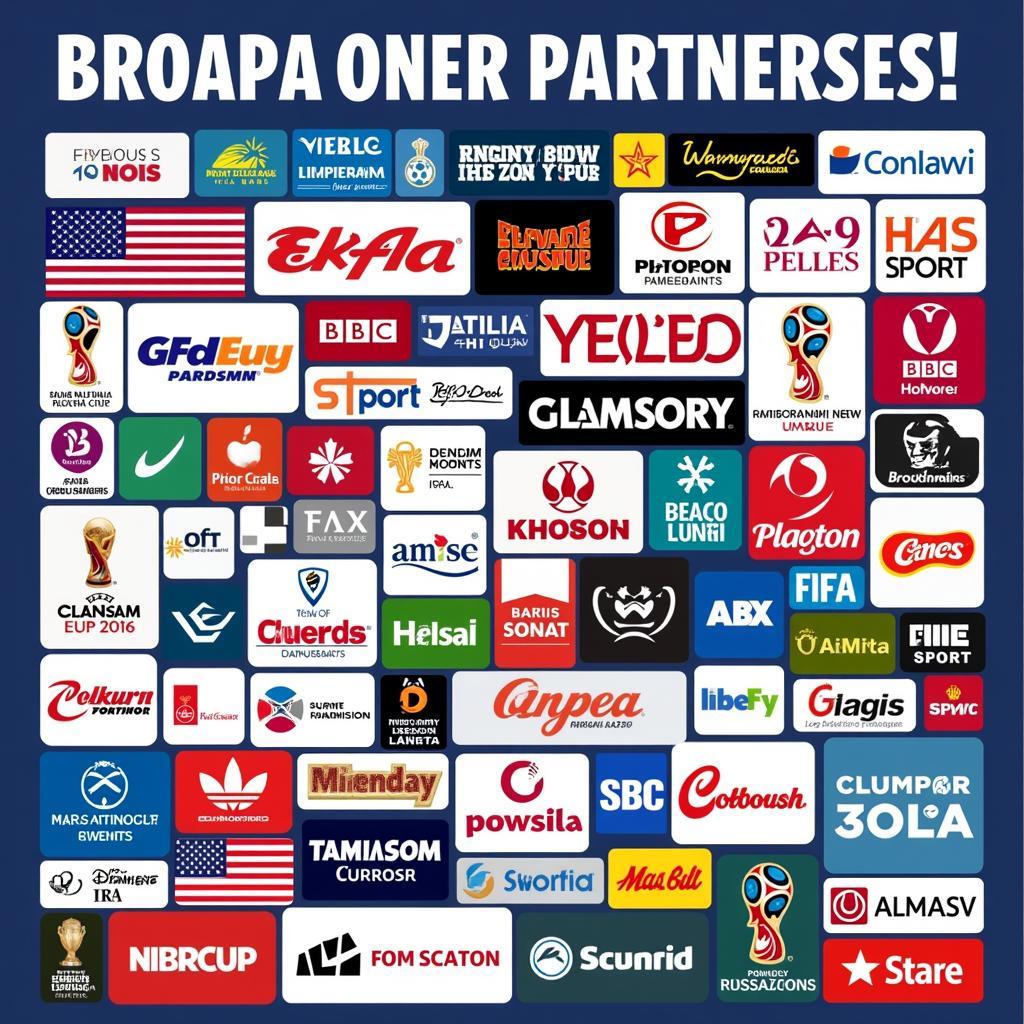 Logos of major 2018 World Cup broadcasters