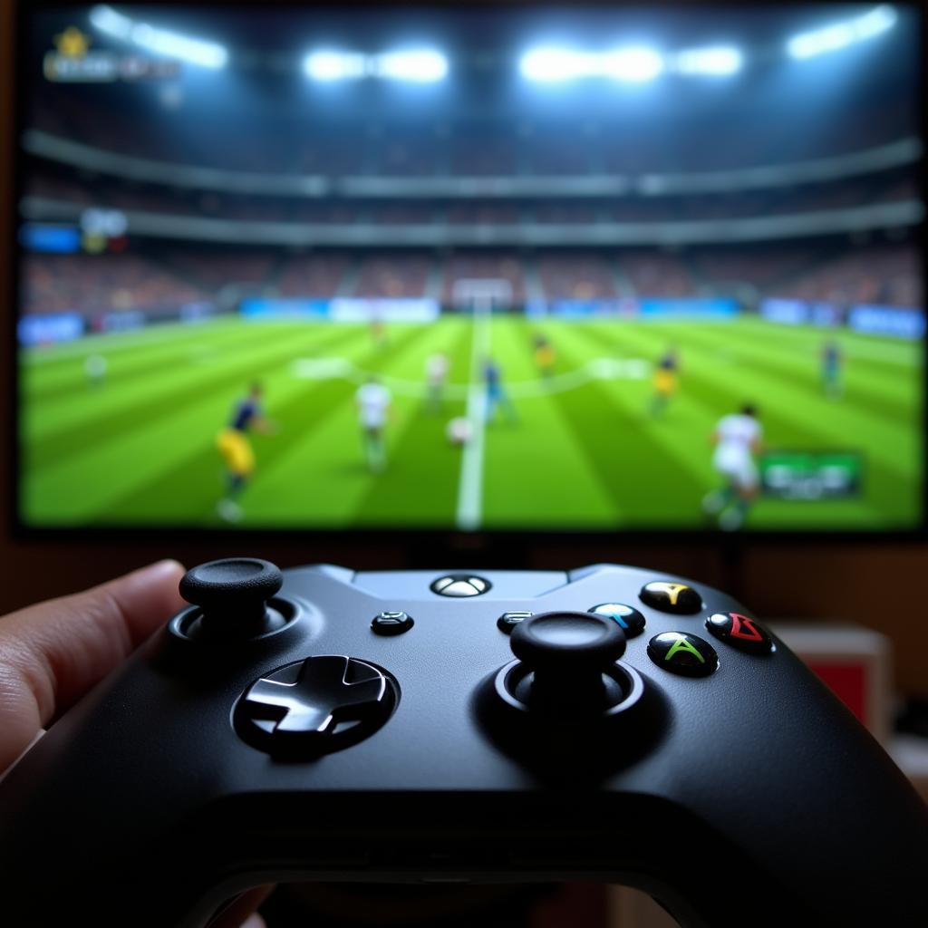 Xbox Controller and Football Game