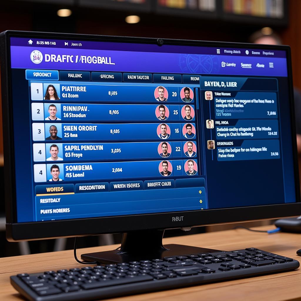 Yahoo Fantasy Football Draft Live Interface