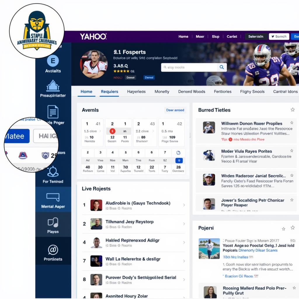 Yahoo Fantasy Football Interface