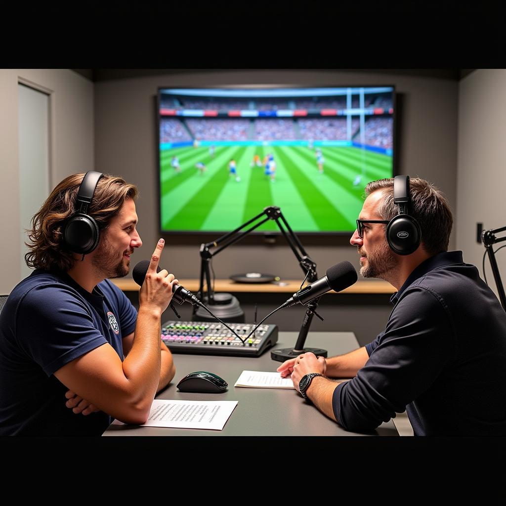 Live broadcast of an AFL match on ABC Radio