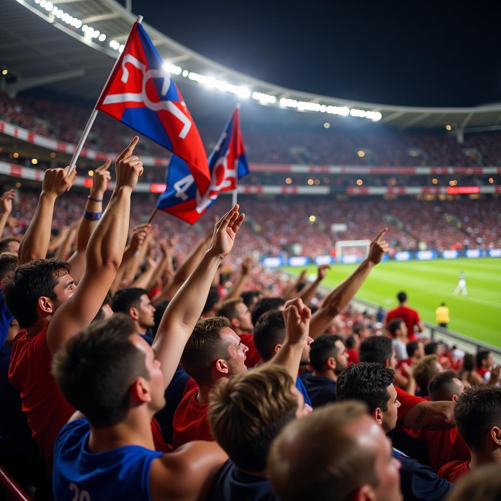 AFL Fans Cheering in Stadium