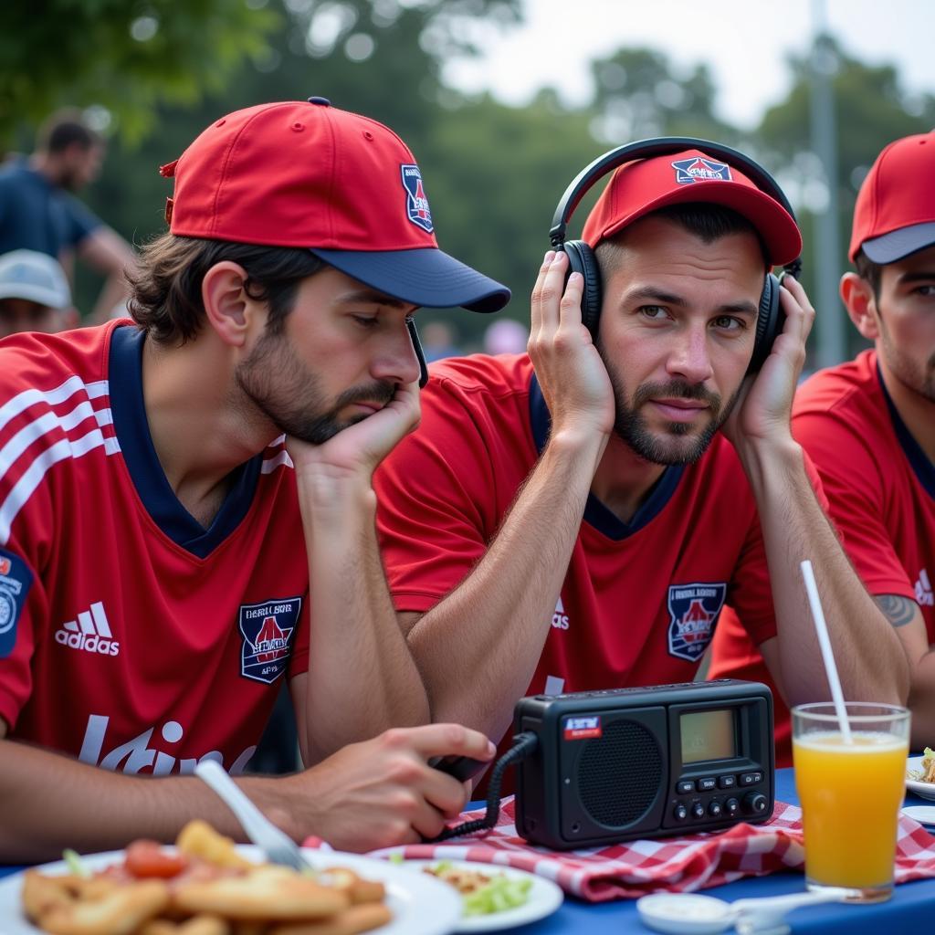 AFL fans listening to the game on ABC Radio