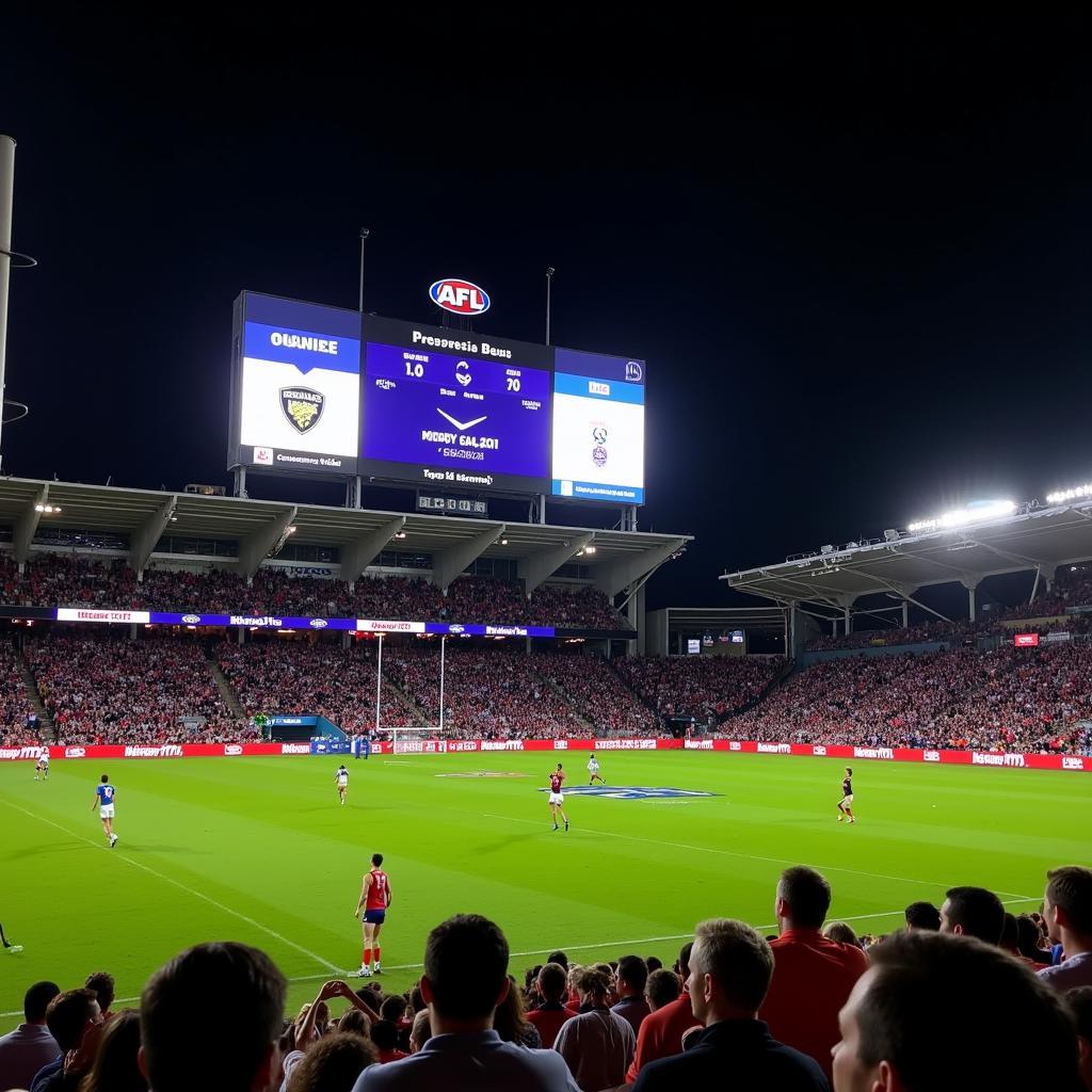 Live AFL Scoreboard in Stadium