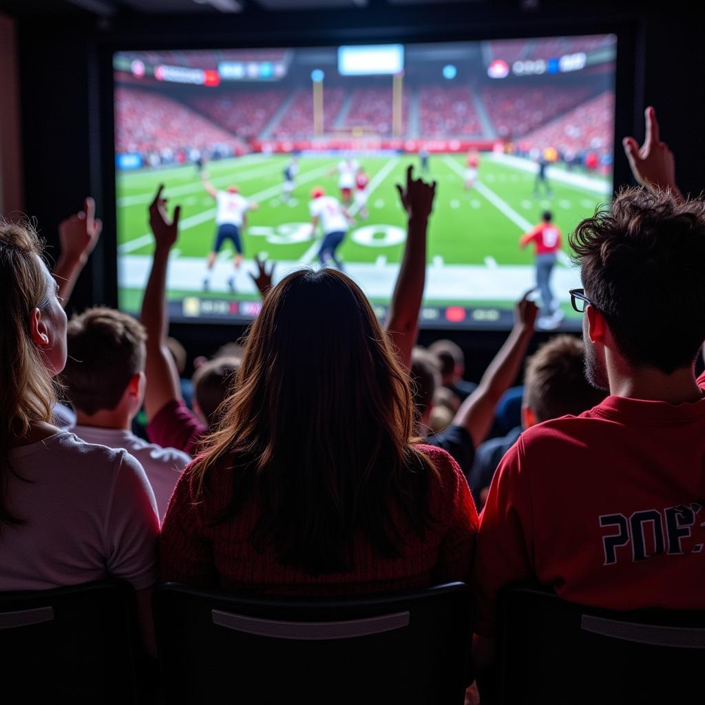 AHSAA Football Fans Watching Live Stream