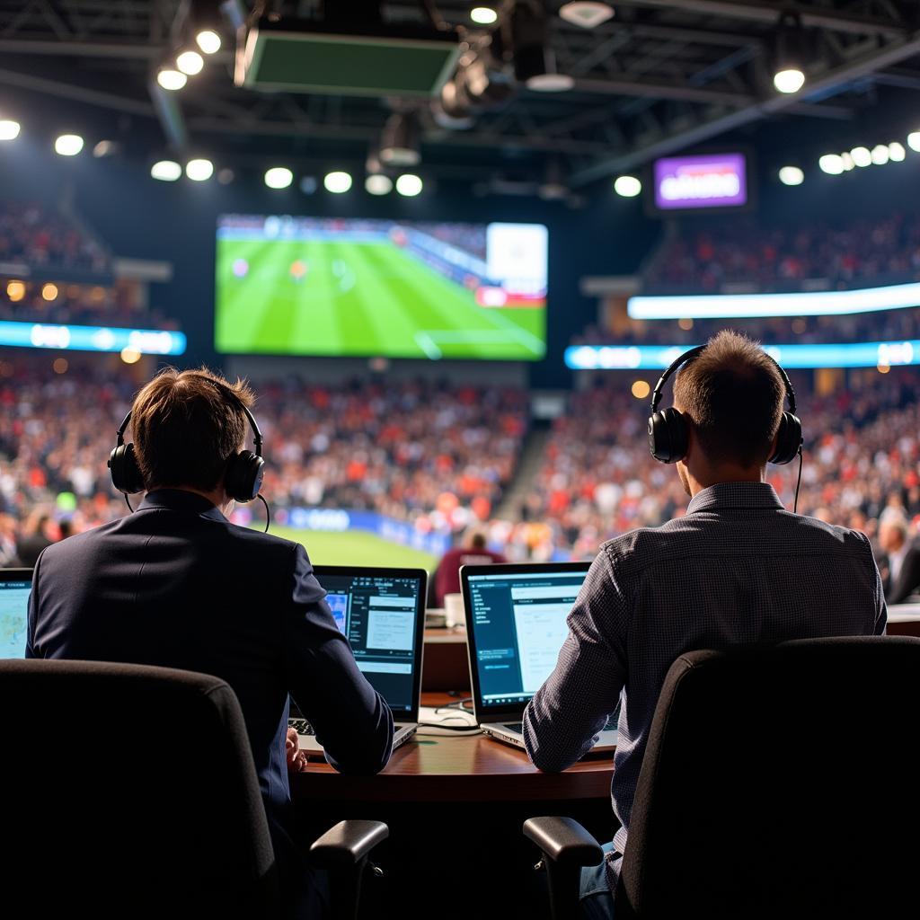 Alabama Football Commentators in the Booth