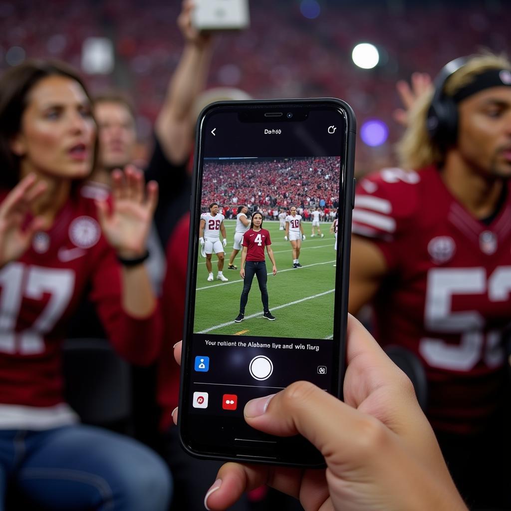 Alabama Football Fans on Facebook Live