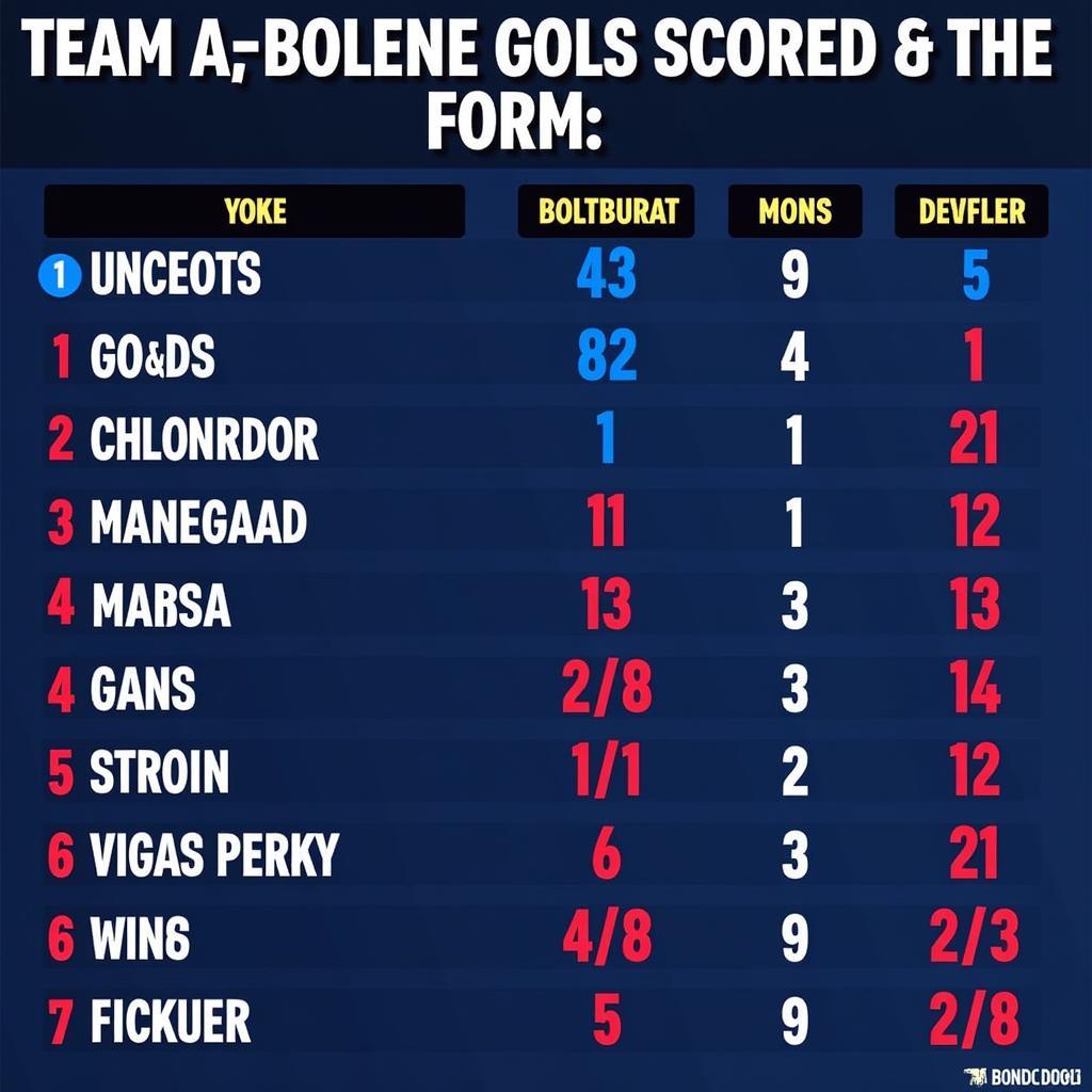 Analyzing Team Performance Through the Table