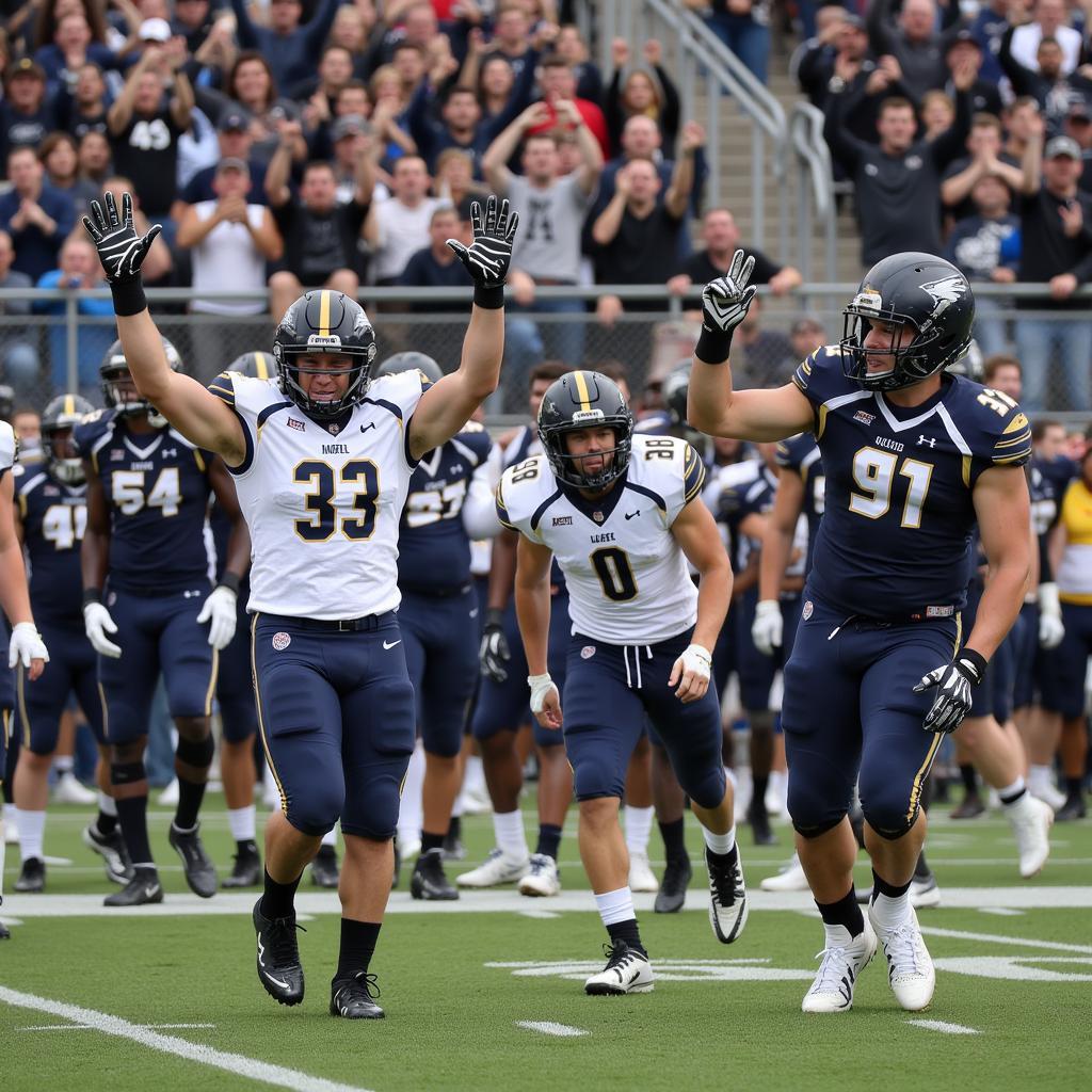 Argyle Eagles Football Team Celebrating a Touchdown