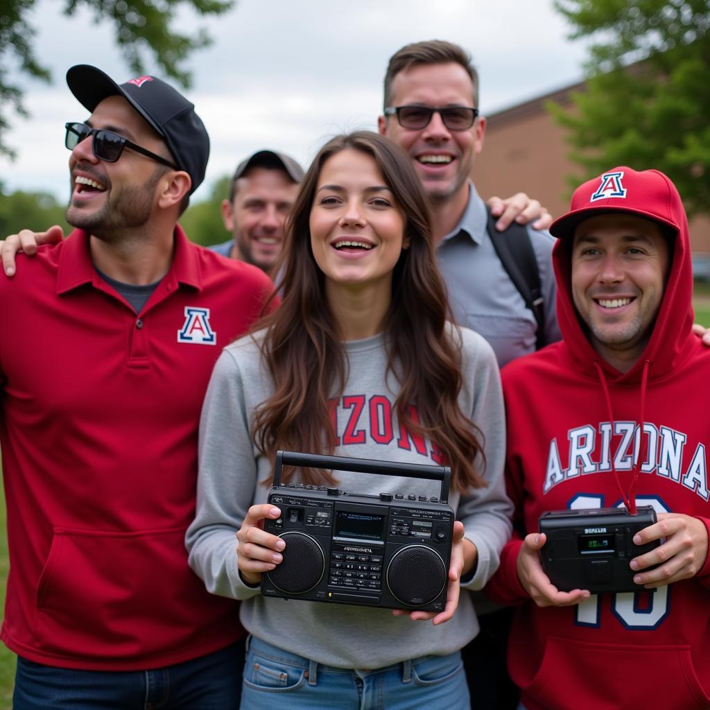 Arizona Wildcats Football Fans Listening on Radio