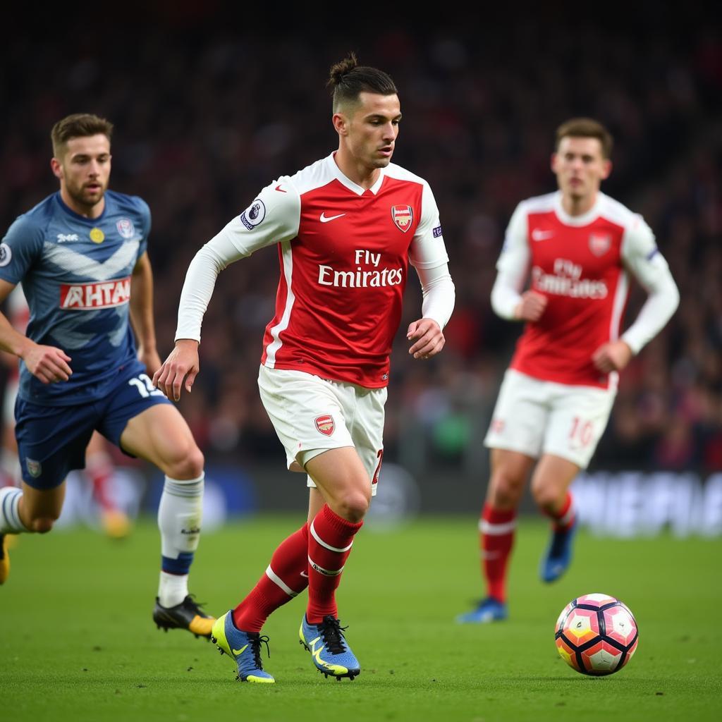 Arsenal Player in Action During a Match