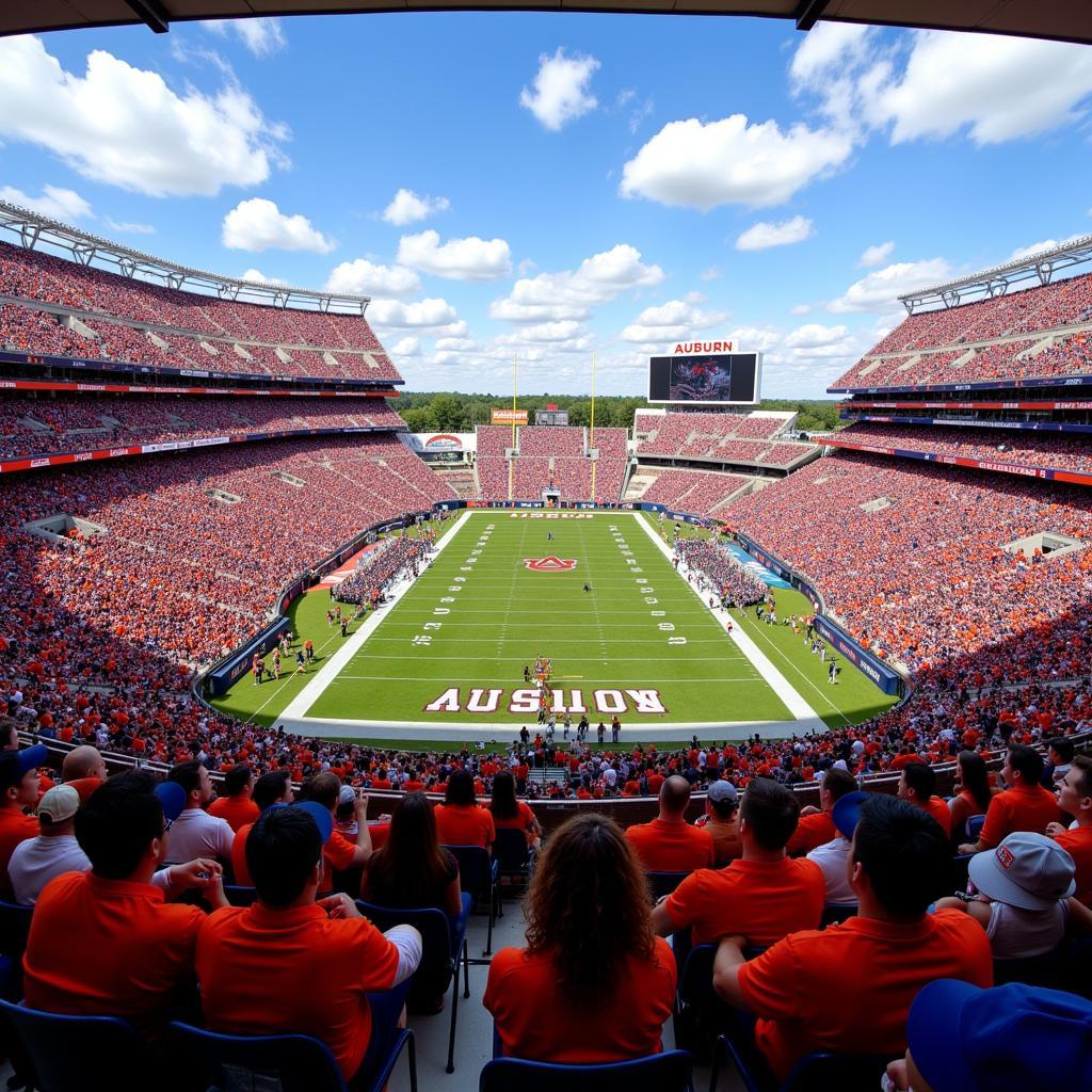 Auburn Football Fans at Jordan-Hare Stadium