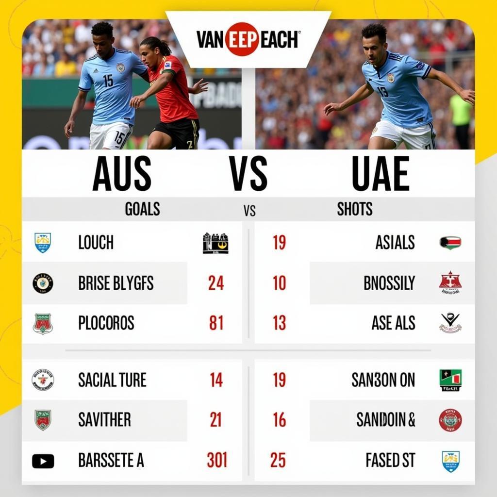 Live score updates and match statistics for the Aus vs UAE football game