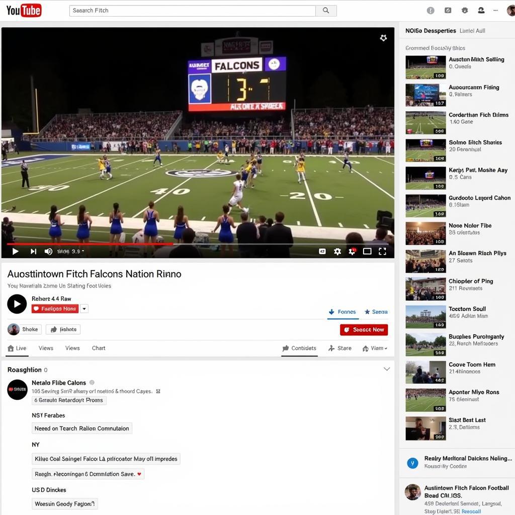 Austintown Fitch Football Live Stream on YouTube