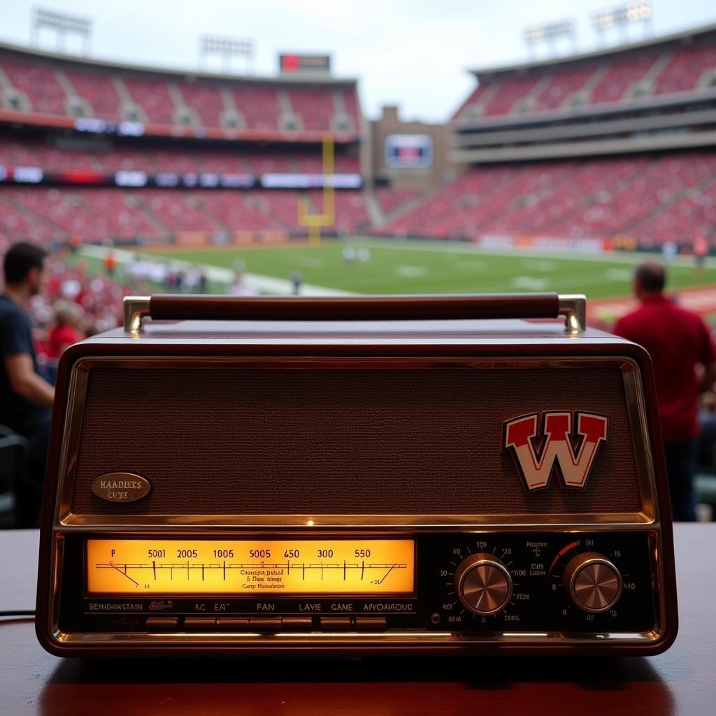 Wisconsin Badgers football game on the radio