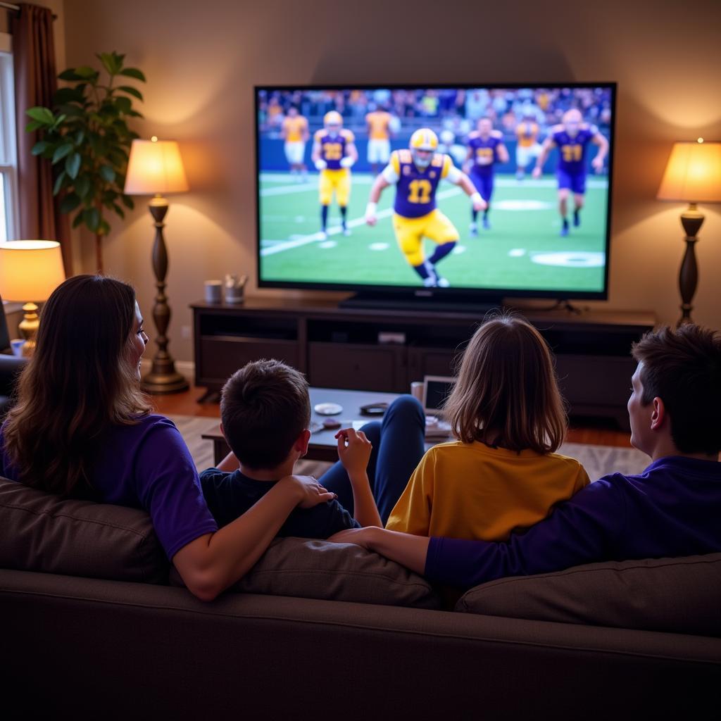 Ballston Spa Football Fans Watching Live Stream