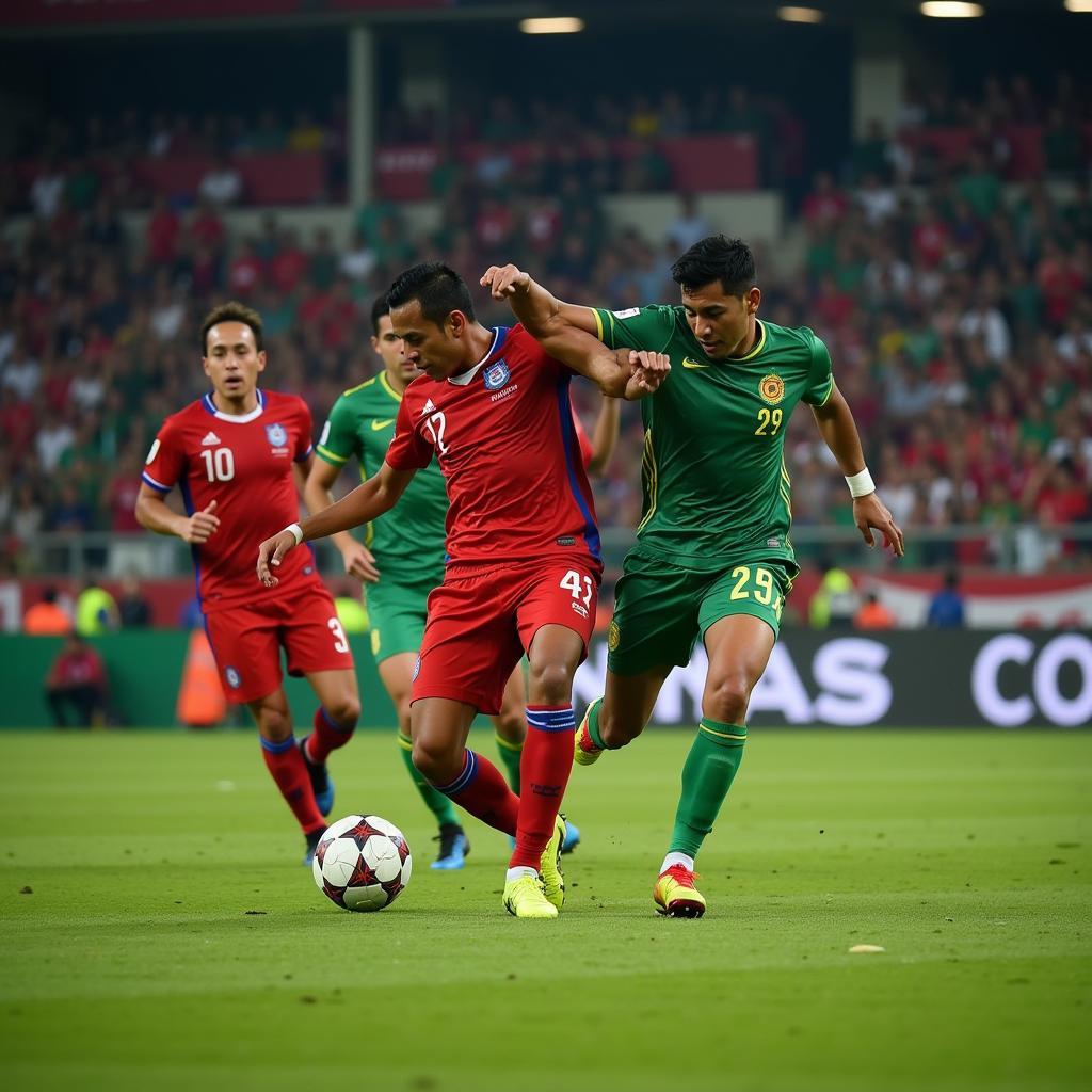 Bangladesh vs Pakistan Football Rivalry - Intense Match Action