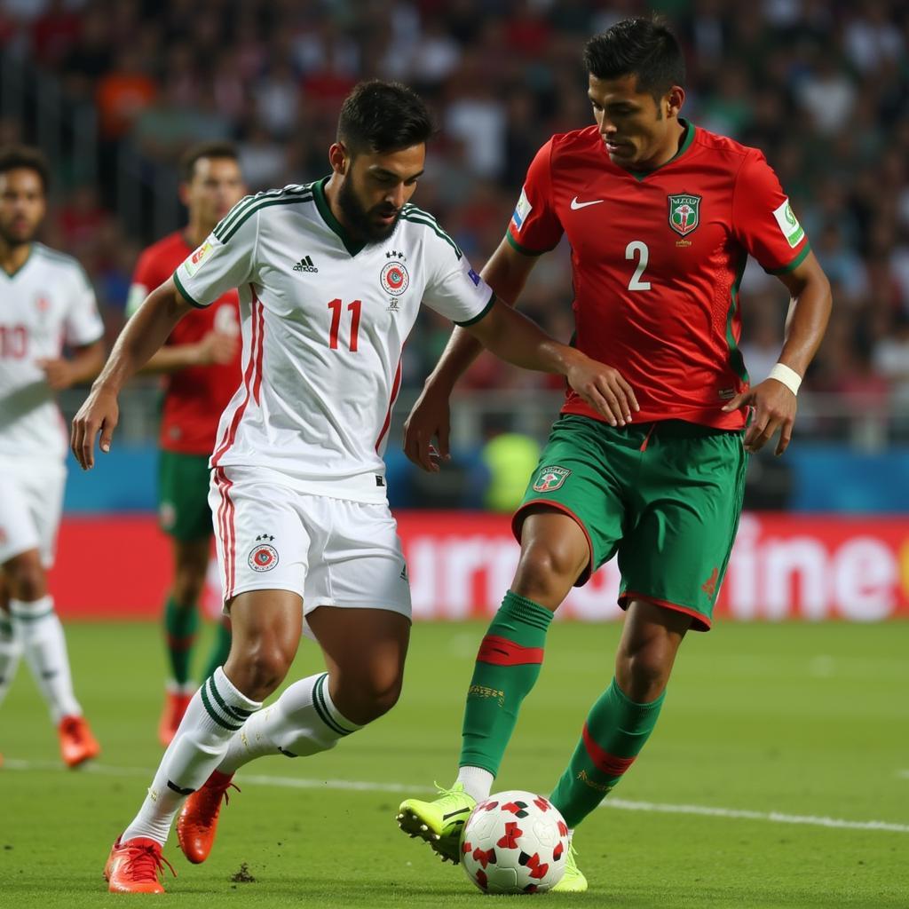 Bangladesh vs Palestine football match live score action shot