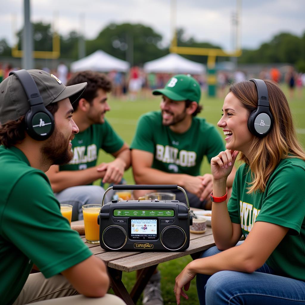 Baylor Fans Listening on Radio