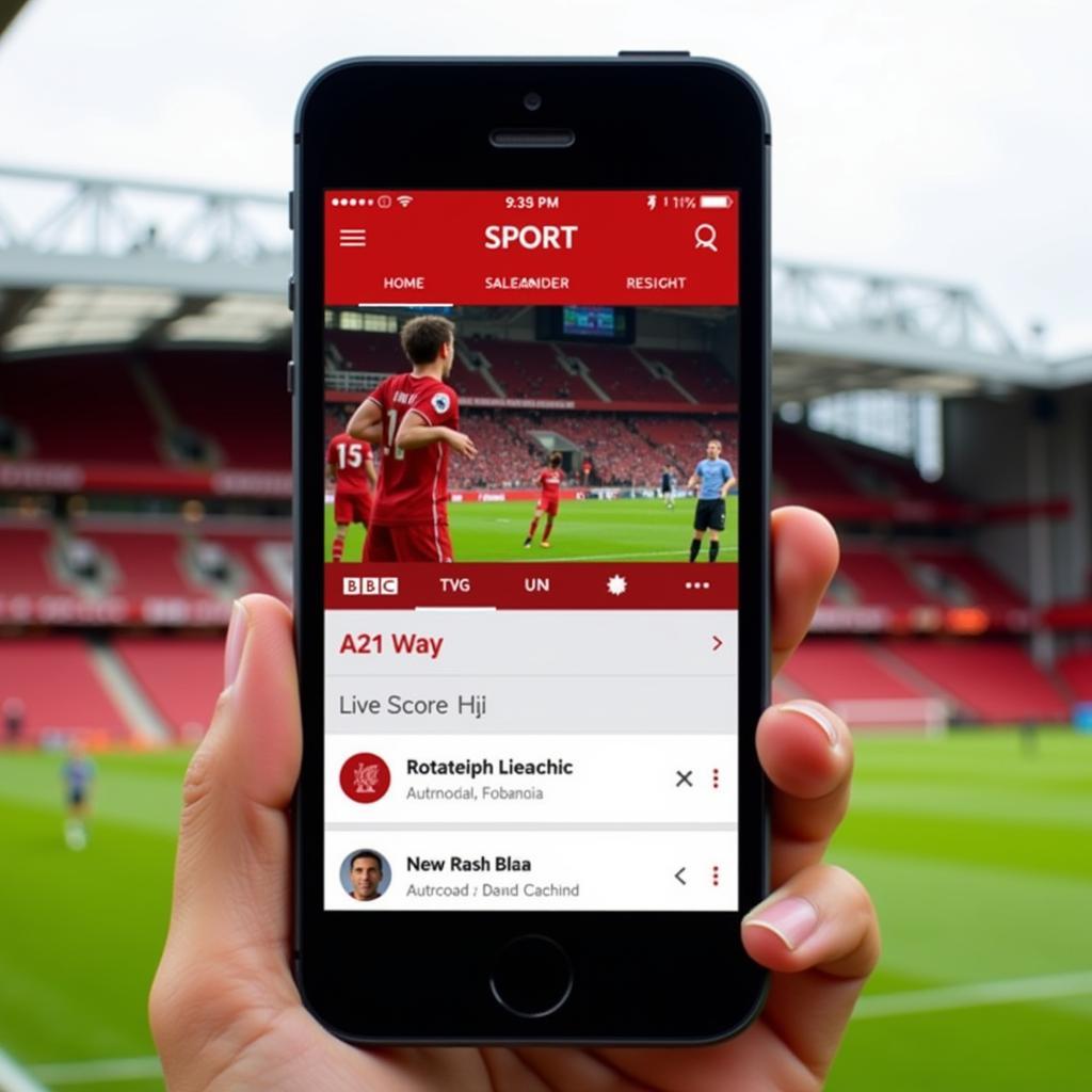 BBC Football Live Score Liverpool Mobile App