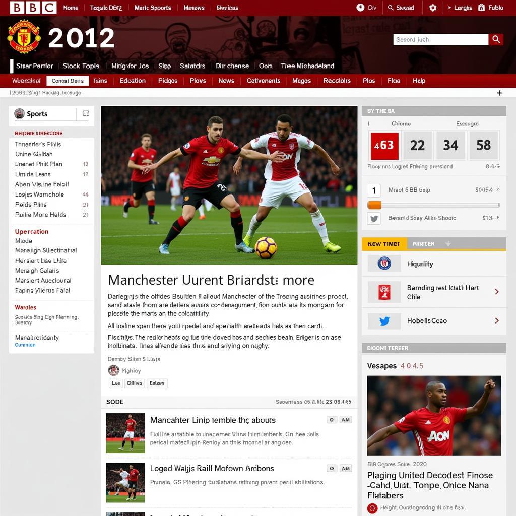 BBC Football Live Scores Man Utd Website