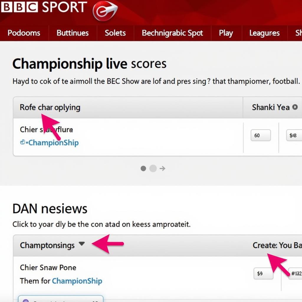 Navigating BBC Sport for Championship Scores