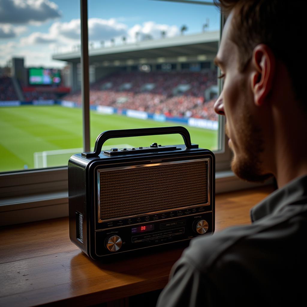 Listening to BBC WM Live Football on the Radio