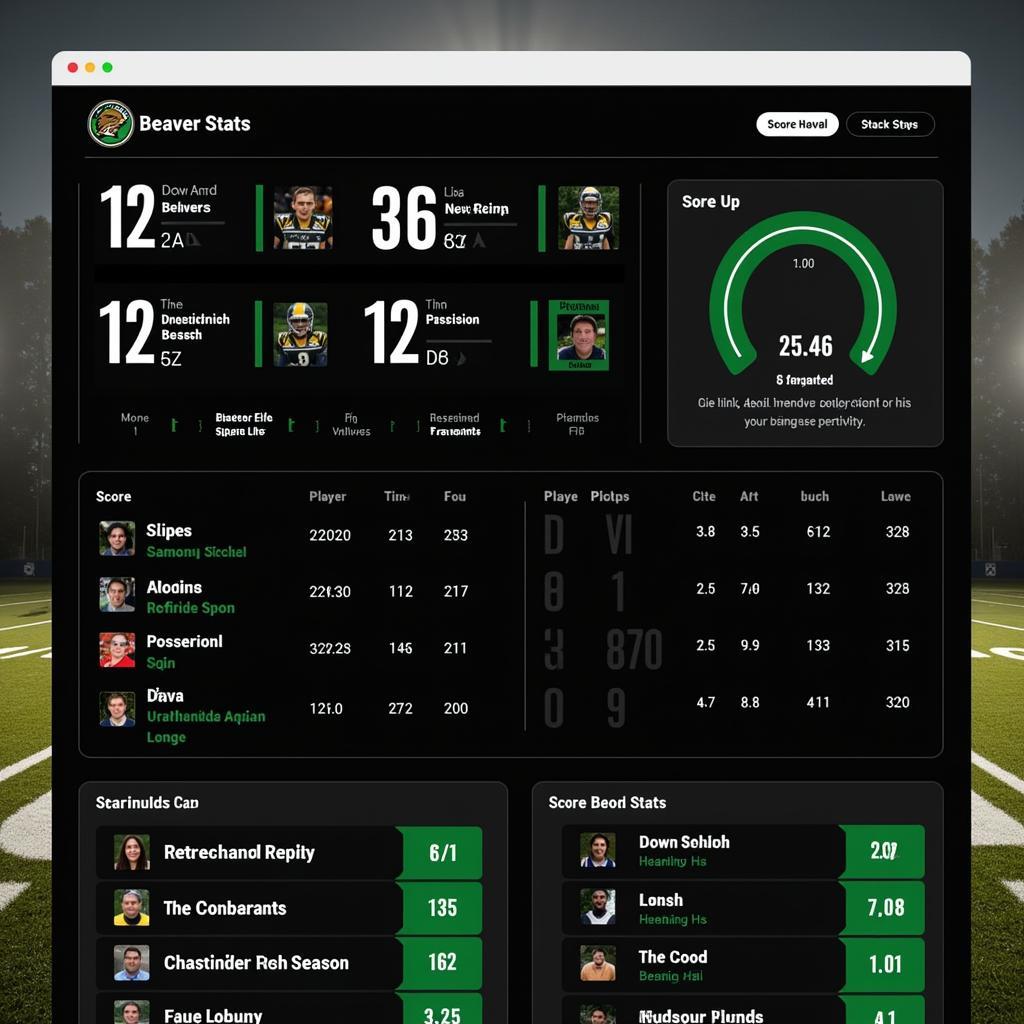 Beaver Football Live Stats Dashboard