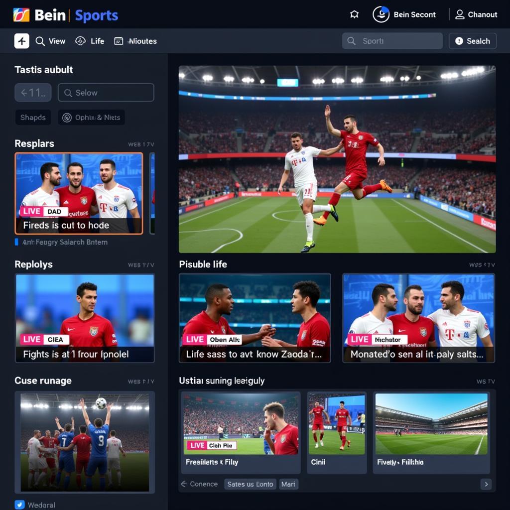 Navigating the Bein Sports Connect Interface