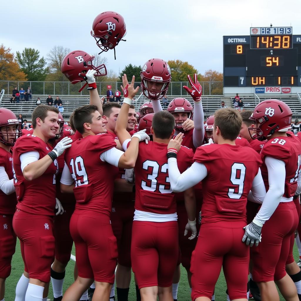 Belton High School Football Team Celebrating a Victory