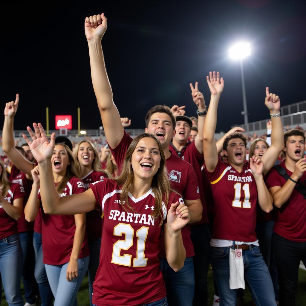 Bixby Football Fans Celebrating