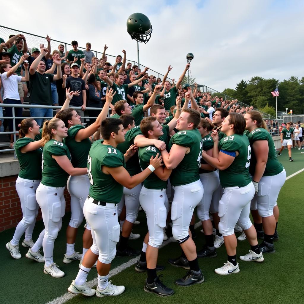 Boylan High School Football Team Celebrates Victory