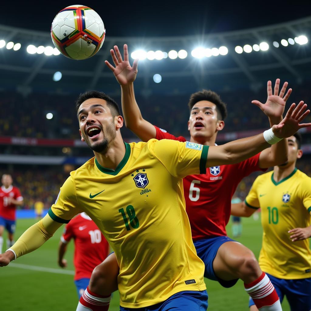 Brazil vs. Korea Live Football Action