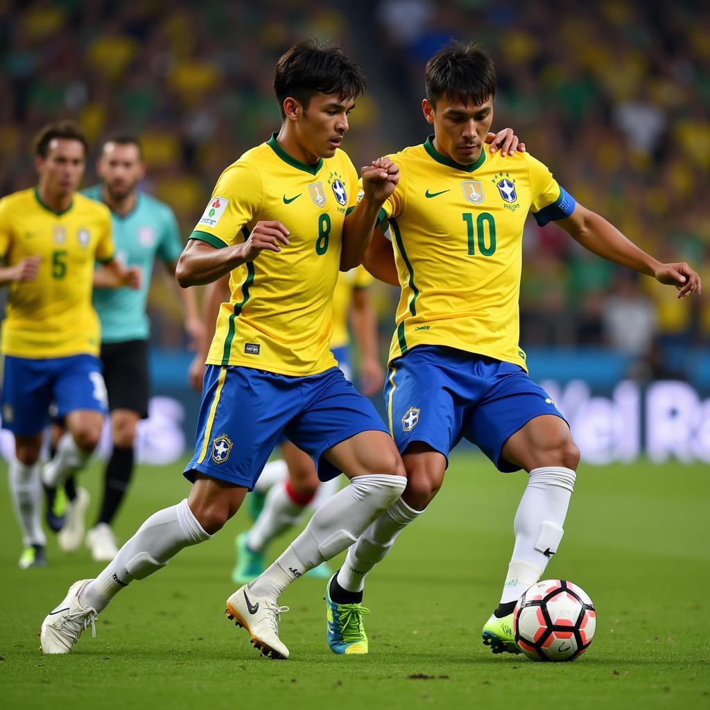 Brazil vs Japan Live Football Match Action