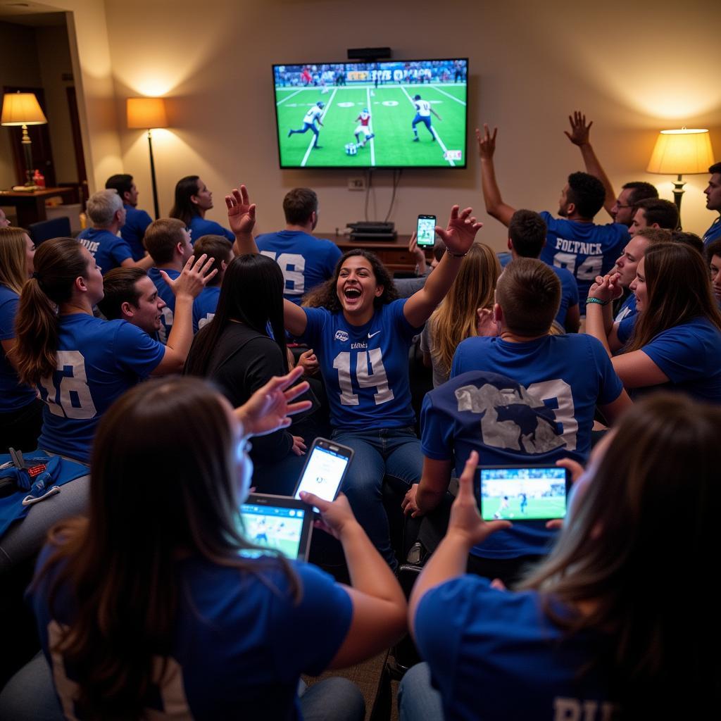 Buena High School Football Fans Watching Live Stream