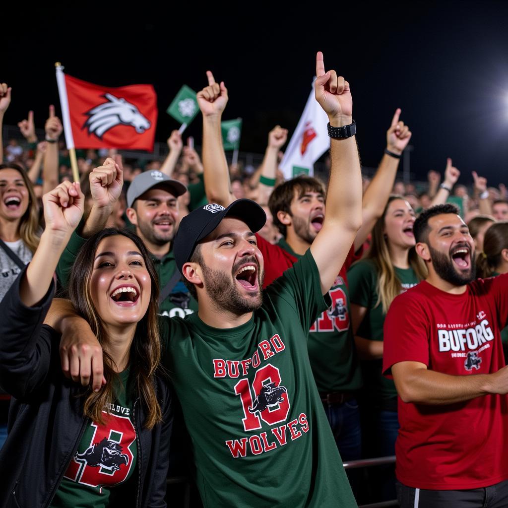 Buford Football Fans Celebrating