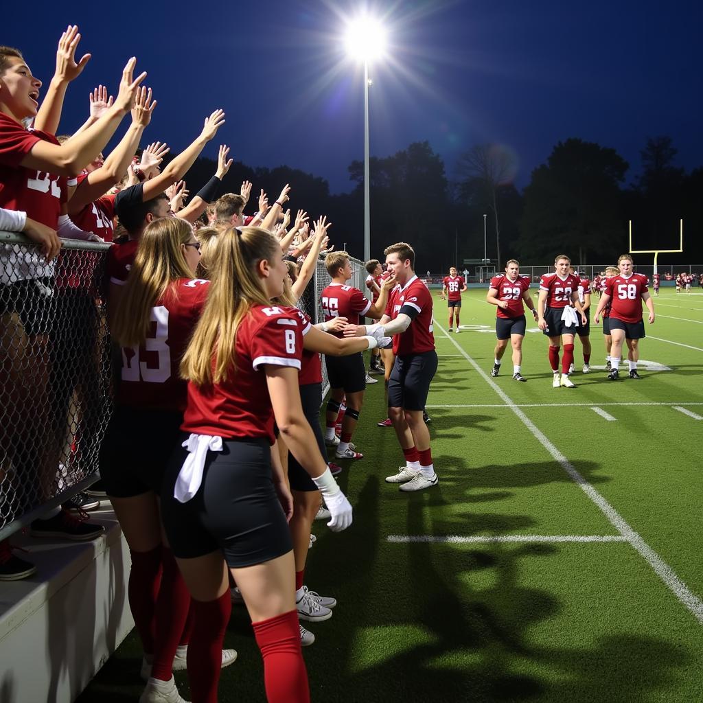 Butler High School Football Fans Celebrating