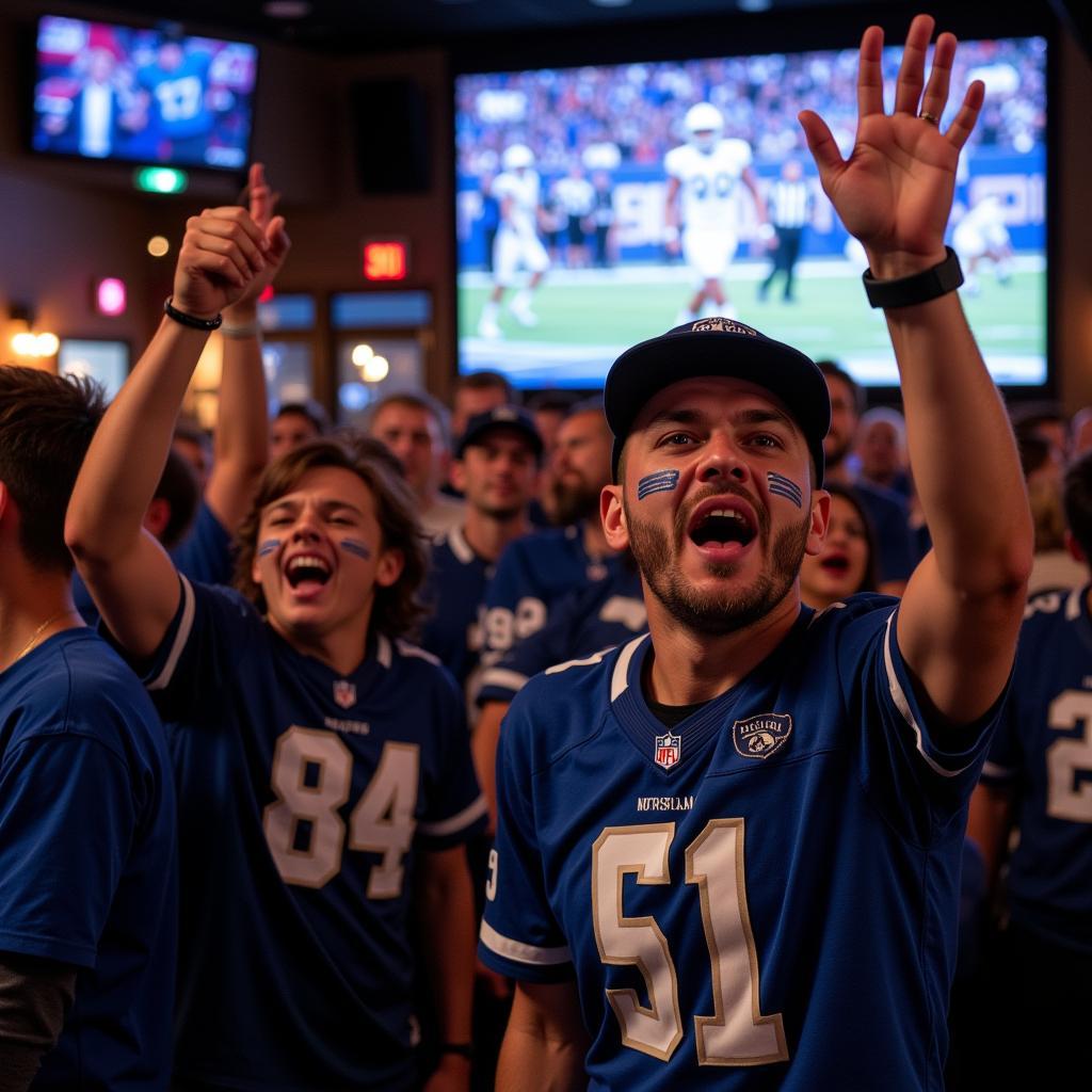 BYU Football Fans Celebrating a Touchdown