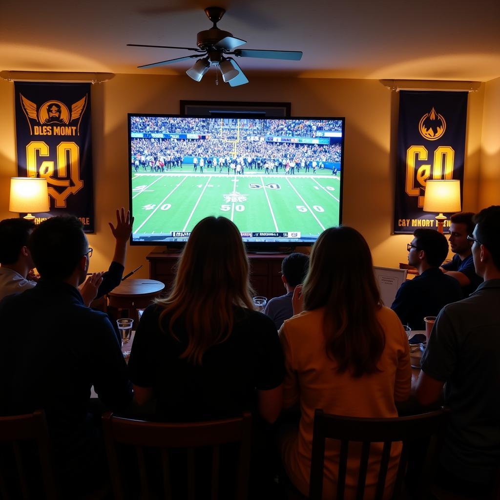 Cal Football Fan Watching Live Stream