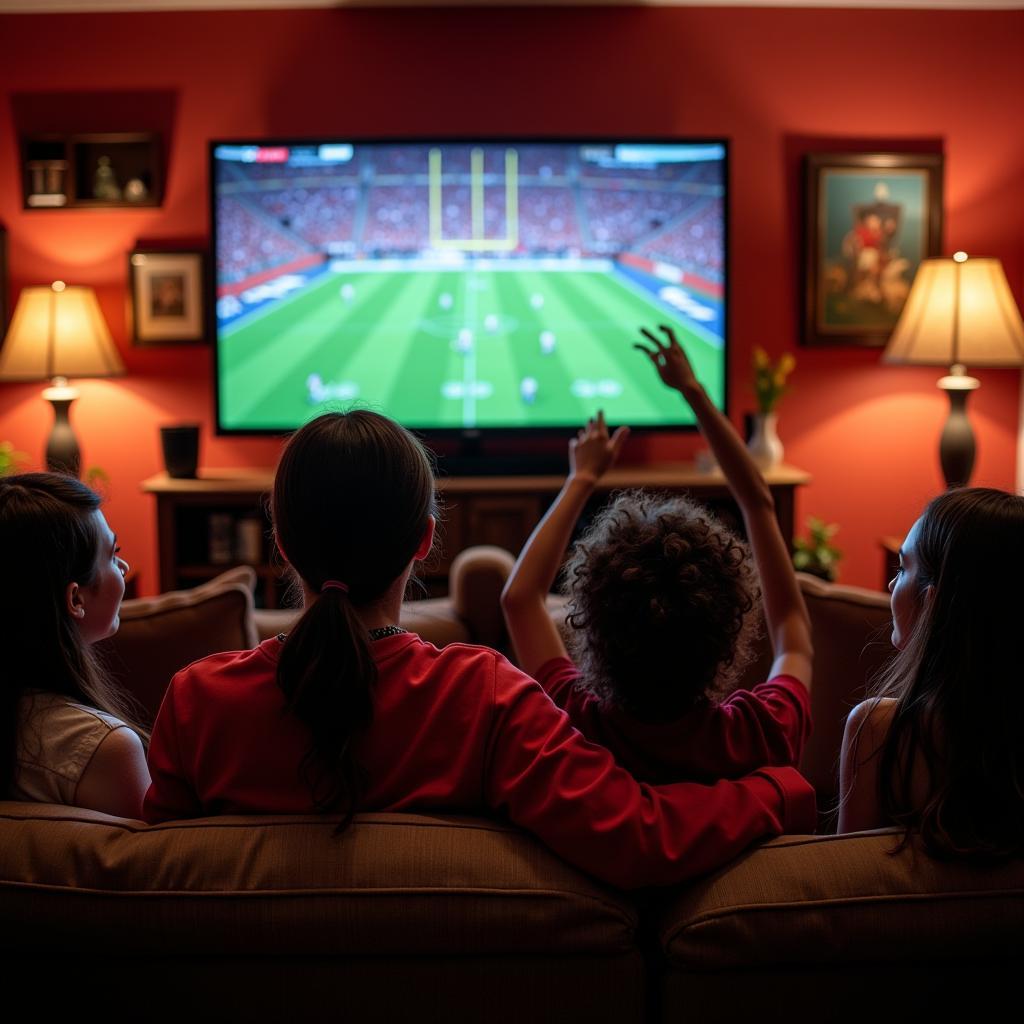 Carrollton High School Football Fans Watching Live Stream